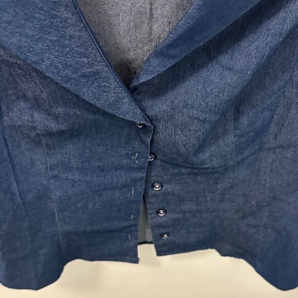 Denim Button Down Shirt - Navy - Picture 4 of 4